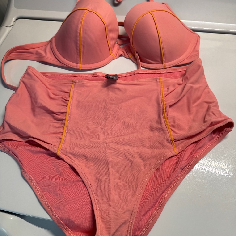 Peach and Yellow Bikini